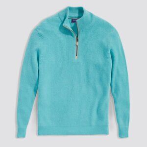 Vineyard Vines Men's Aqua Zip-Up Sweater